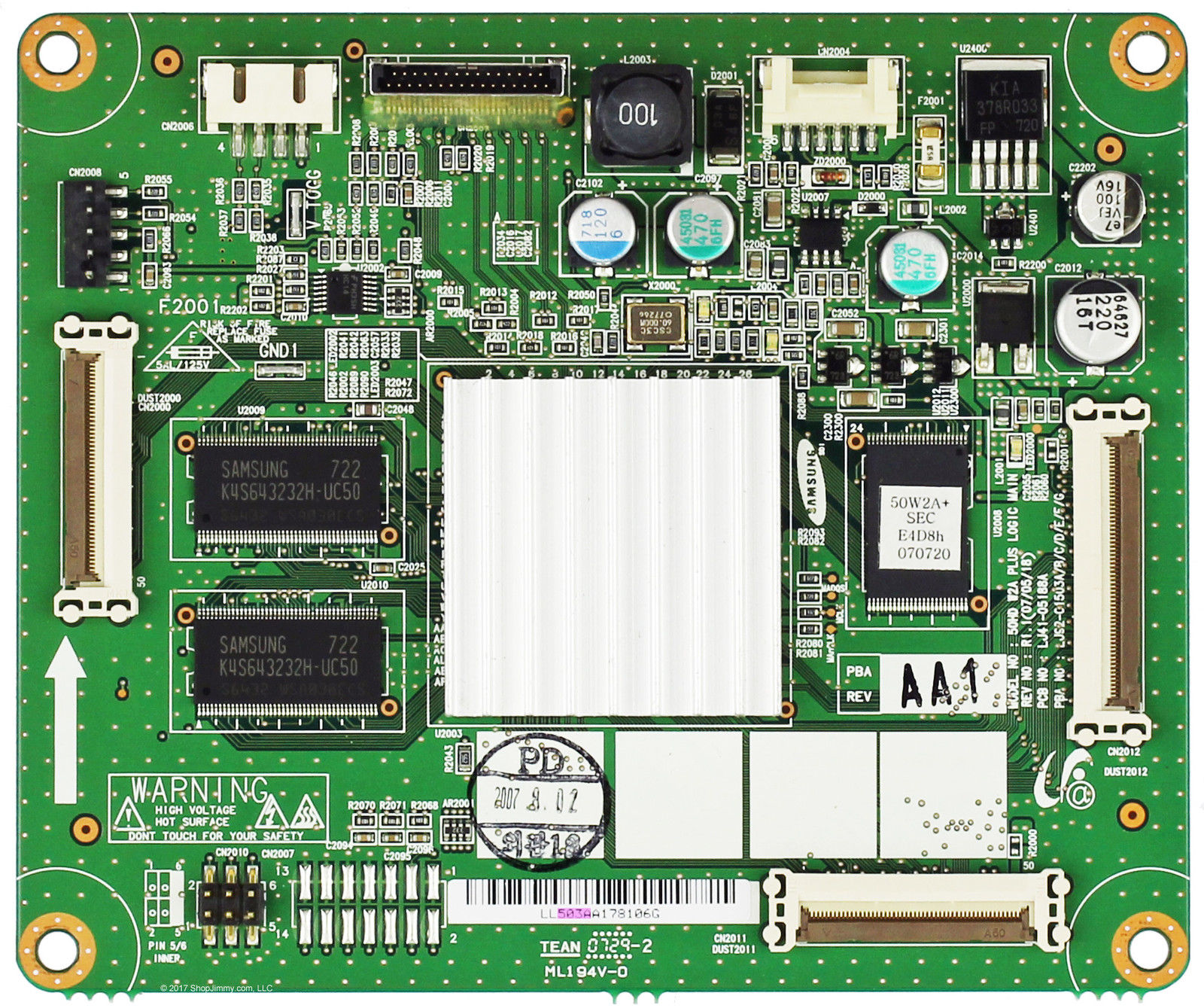 Samsung BN96-06095A (LJ92-01503A) Main Logic CTRL Board - Click Image to Close